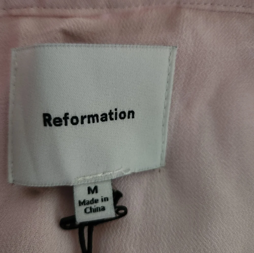 REFORMATION PINK LOVELL BLOSSOM CHERRY PLEATED MINI SKIRT Med NWT - Picture 6 of 11